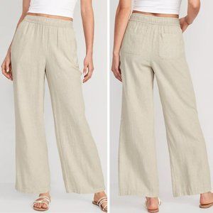Old Navy High-Waisted Linen-Blend Wide-Leg Pants for Women